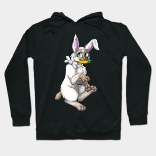 Bobtail BunnyCat: Cinnamon Point (White) Hoodie